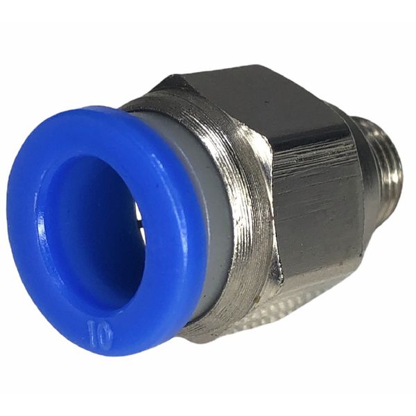 Conexão Pneumatica Reta Fluir Tubo 10mm x Rosca 1/8 BSP 