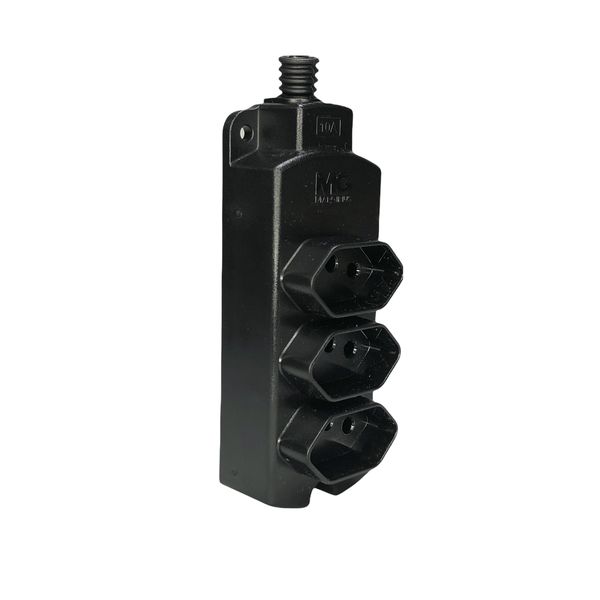 Tomada Múltipla 3 Tomadas 2P+T 10A Preto- Margirius
