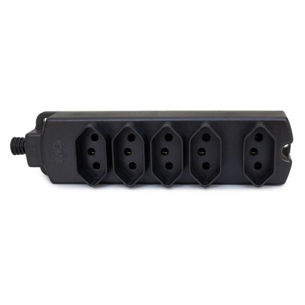 Tomada Múltipla 5 Tomadas 2P+T 10A Preto- Margirius
