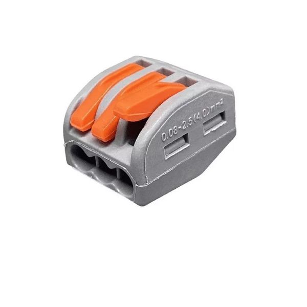 Kit 10 Conector Wago Para Emenda Rápida 3 Vias 222-413 Wago 