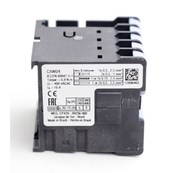 Mini Contator Auxiliar 6a 24vca 2na+2nf Weg Caw04-22-00v05