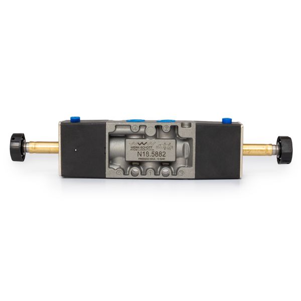 Valvula Pneumatica Duplo Solenoide 1/4 5 vias S/ Bobina Werk