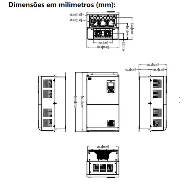 Inversor De Frequência 25Cv 77A Trifásico 220/240V Cfw500 Weg