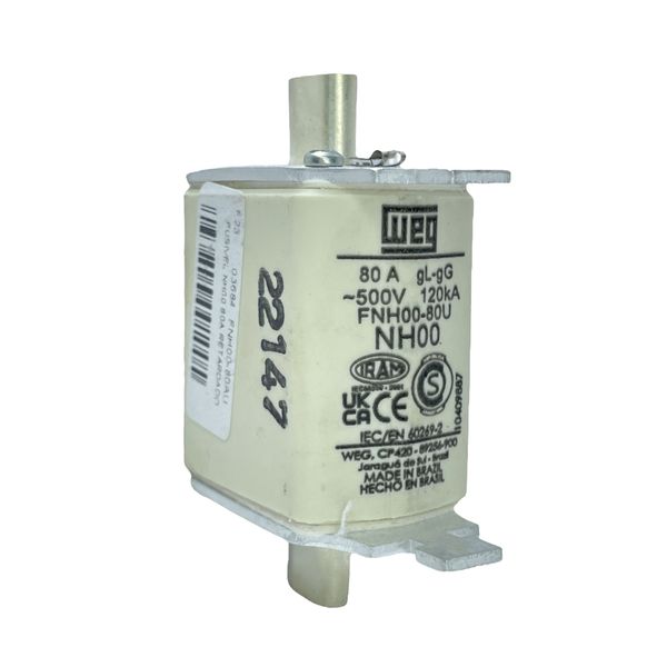 Fusivel Nh Weg 80a Com Retardo Classe Gl/gg Fnh00-80u