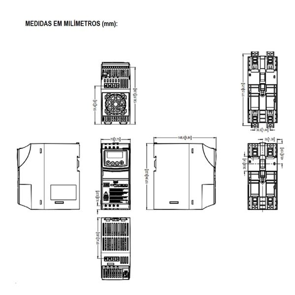 Inversor De Frequência 1.5cv 2,6a 380-480v Trif. Weg Cfw300
