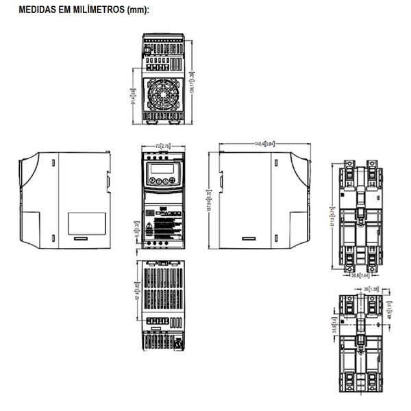 Inversor De Frequência 2cv Weg Cfw300 3,5a 380-480v Tri.