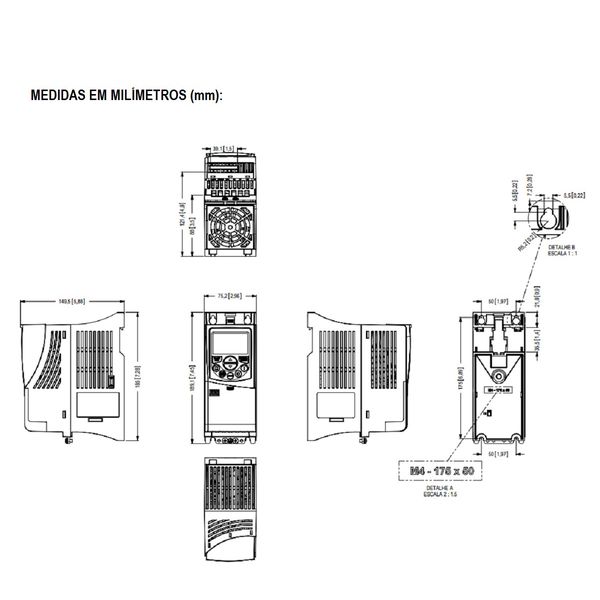 Inversor De Frequência Monofásico 2cv 7a 220v Weg Cfw500 G2