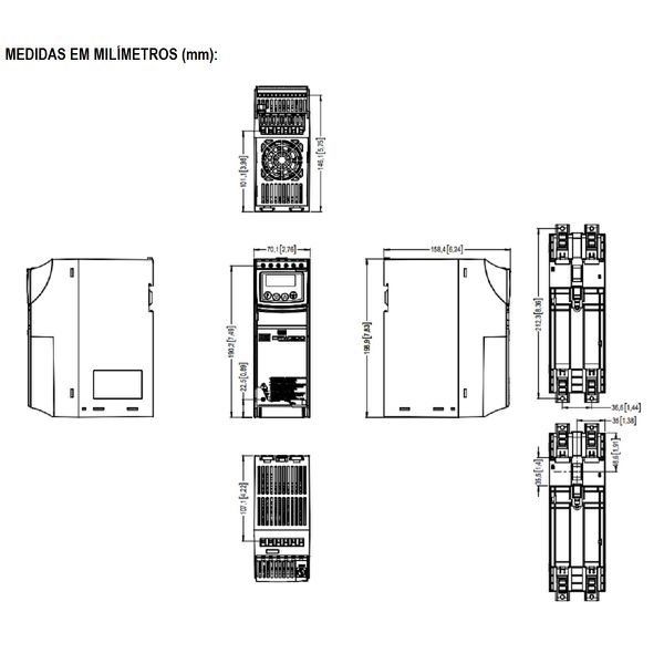 Inversor De Frequencia 4CV CFW300 6,5A 380/480V Trifásico
