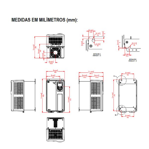 Inversor De Frequência 20cv Weg Cfw700 54a 220v Trifásico