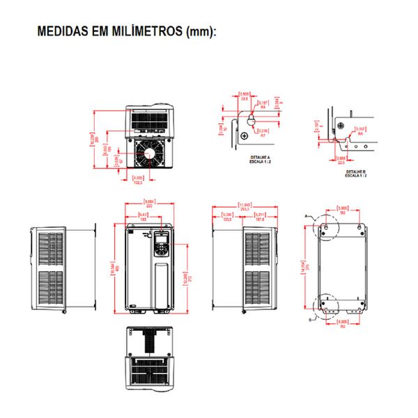 Inversor De Frequência 40CV Weg CFW700 58,5A 380/440V Trifásico