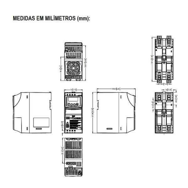 Inversor De Frequencia 3CV Weg CFW300 4,8A 380-480V Trifásico S/ IGTB Frenagem