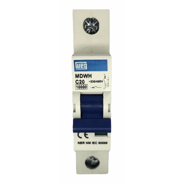Disjuntor Unipolar 20A Curva C 440Vca 10KA Weg MDWH-C20