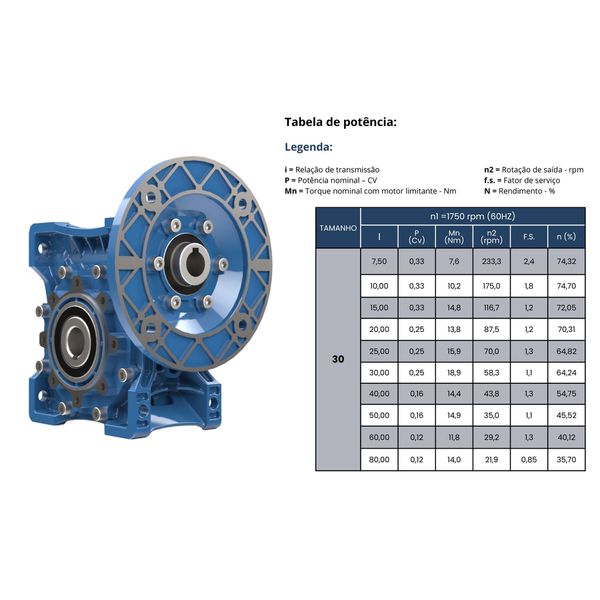 Redutor De Velocidade Weg Tamanho 30 1/40 Coroa E Rosca S/ Fim