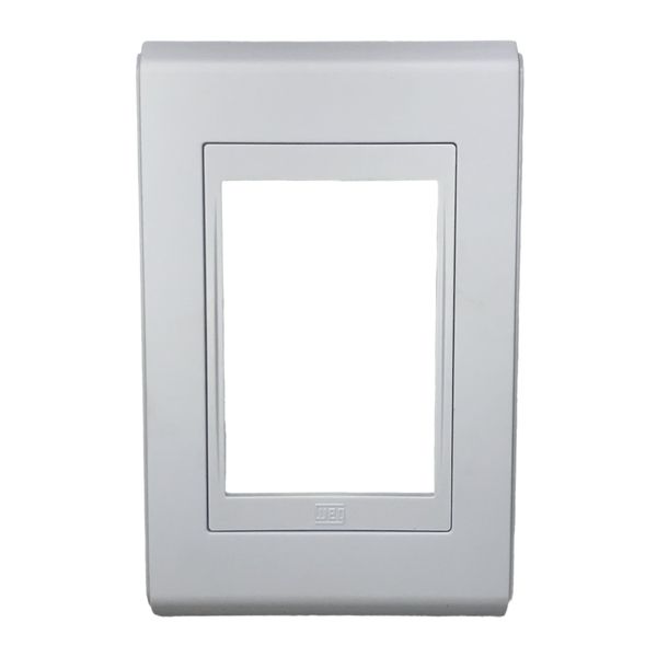 Placa 4x2 3 Posições Refinatto Weg Style Branca C/ Fundo Branco