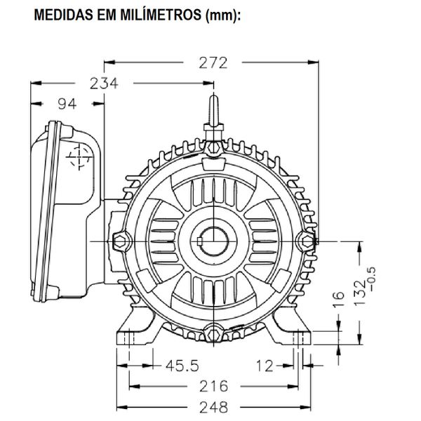 Motor Monofásico 5Cv 4P 3600 Rpm 220/440V Carcaça 132S W22