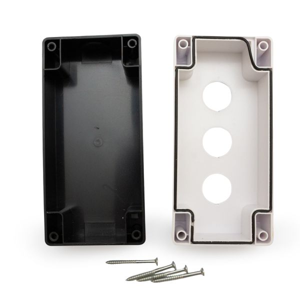 Caixa Plastica Para Botão 22mm 3 Furos Vazia Lukma LK-B03