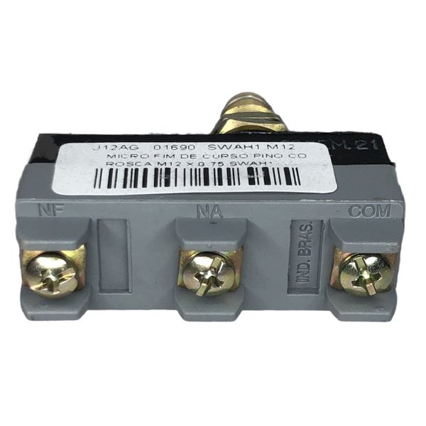 Micro Fim De Curso 15A Pino Com Rosca M12X0,75 Switerm SWAH1