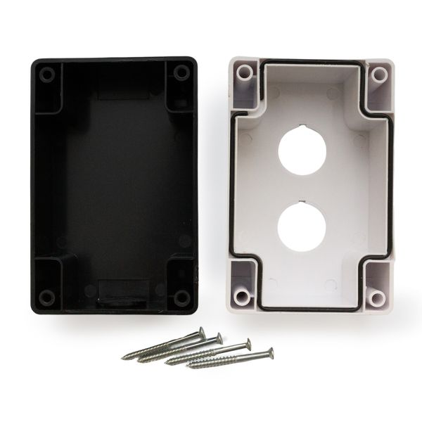 Caixa Plastica Para Botão 22mm 2 Furos Vazia Lukma LK-B02