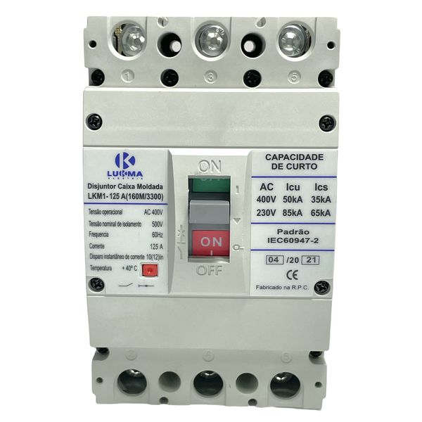 Disjuntor Caixa Moldada 125A 220-85KA/400-50KA Lukma