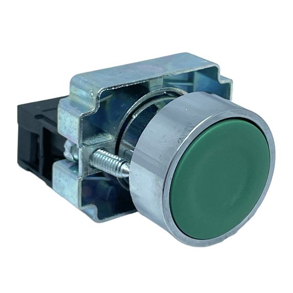 Botão Faceado Metálico Verde 22mm 1na LK2BA31 Lukma