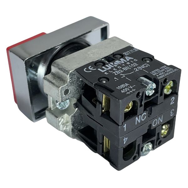 Botão Duplo Metálico 22mm 1na + 1nf Verde/Vermelho Lukma