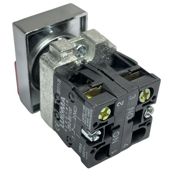 Botão Duplo Metálico 22mm 1na + 1nf Verde/Vermelho Lukma