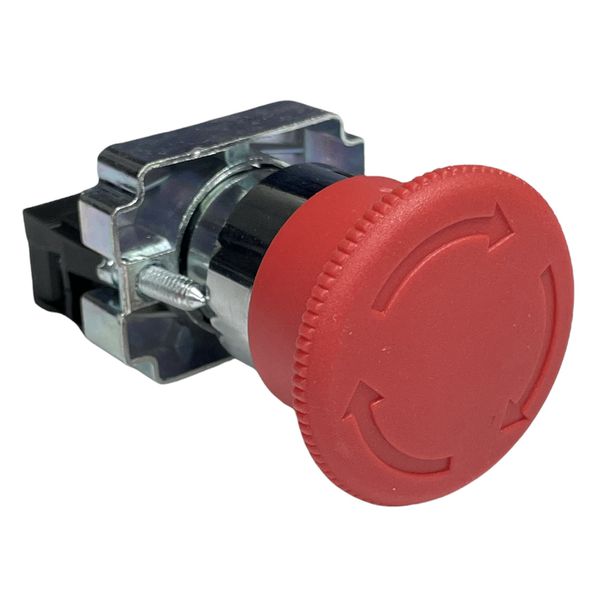 Botão Cogumelo Metálico Emergência Gira/Destrava 22mm 1nf 