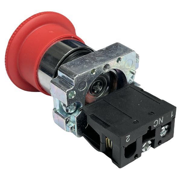 Botão Cogumelo Metálico Emergência Gira/Destrava 22mm 1nf 