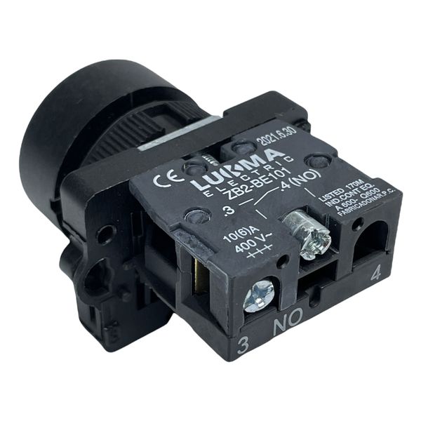 Botão Faceado 22mm 1na Verde LK2EA31 Lukma