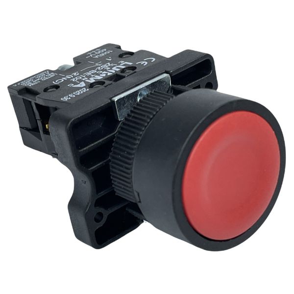 Botão Faceado 22mm 1nf Vermelho LK2EA42 Lukma