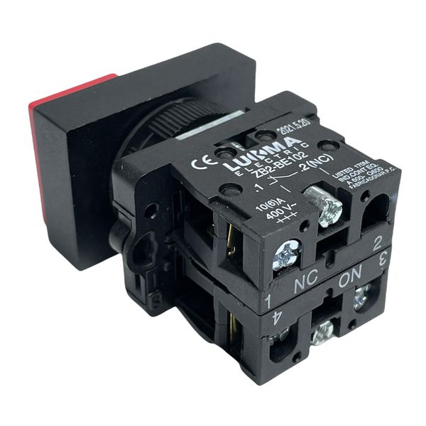 Botão Duplo 22mm 1na + 1nf Verde/Vermelho LK2EL8425 Lukma