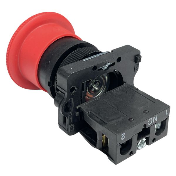 Botão Cogumelo Emergência Gira/Destrava 22mm Verm 1nf Lukma