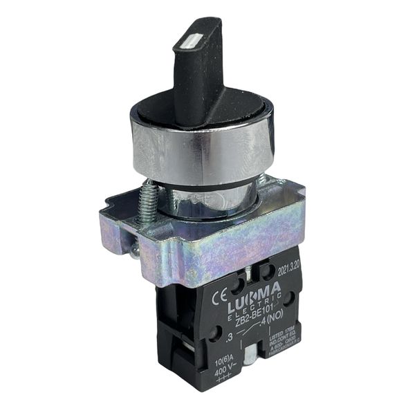 Botão Comutador Metálico 2 Posição Fixa 22mm 1na LK2BD21