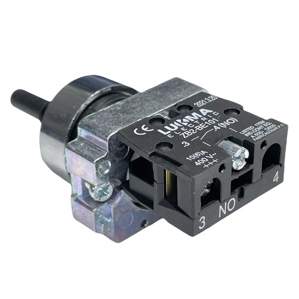 Botão Comutador Metálico 2 Posição Fixa 22mm 1na LK2BD21