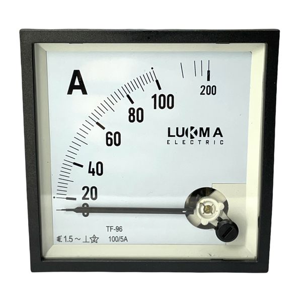 Amperímetro Analógico 0-100A Ferro Móvel 96x96mm Lukma