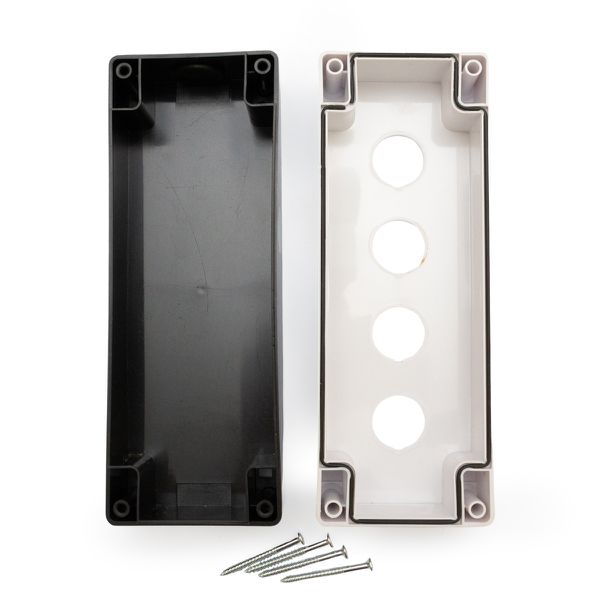 Caixa Plastica Para Botão 22mm 4 Furos Vazia Lukma CPB422