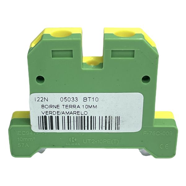 Conector Borne Terra 10mm Verde/Amarelo BT10 Lukma