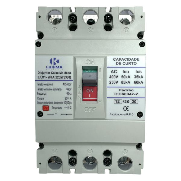 Disjuntor Caixa Moldada 200A 220-85KA/400-50KA Lukma