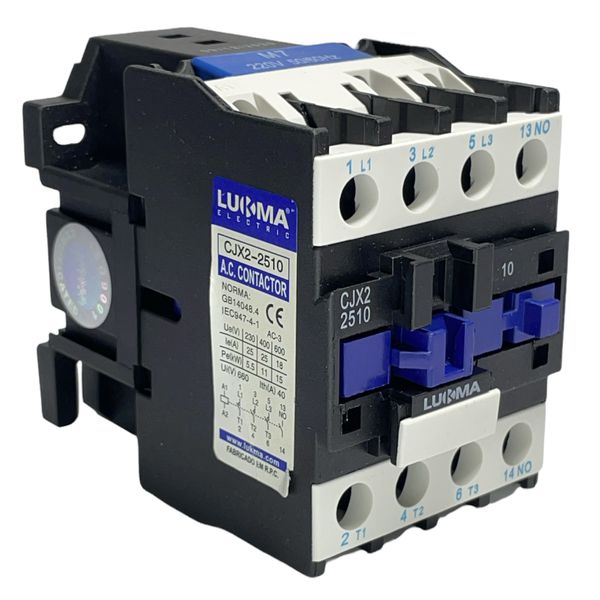 Contator Tripolar Lukma 25A 220Vca 1NA CJX22510 50/60Hz