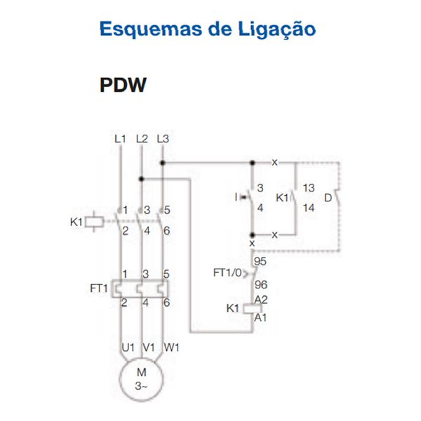 Chave De Partida Direta Weg P/ Motor Trifásico 2cv 220v Pdw02