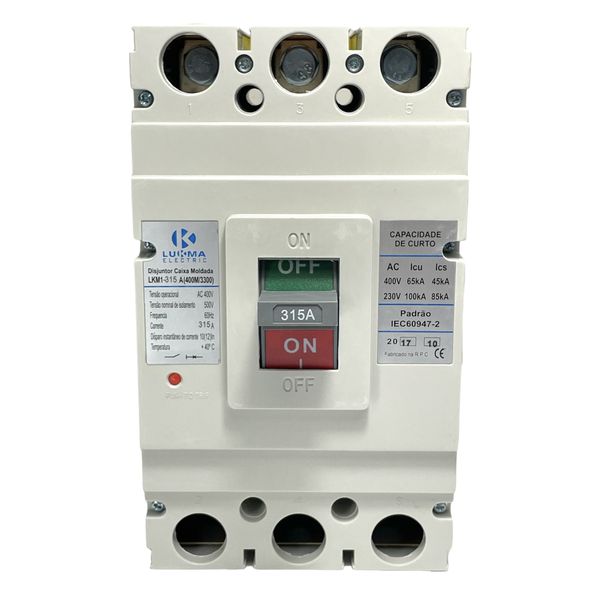 Disjuntor Caixa Moldada 315A 220-100KA/400-65KA Lukma