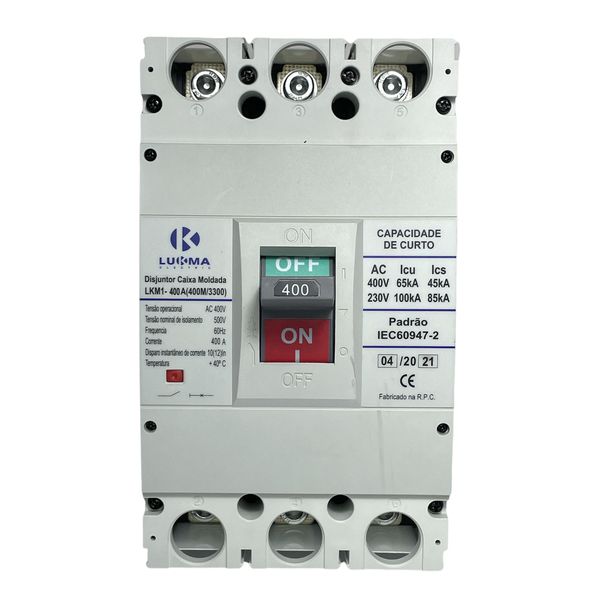 Disjuntor Caixa Moldada 400A 220-100KA/400-65KA Lukma