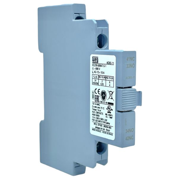 Bloco De Contato Lateral P/ disjuntor Motor MPW18/40/80 Weg 