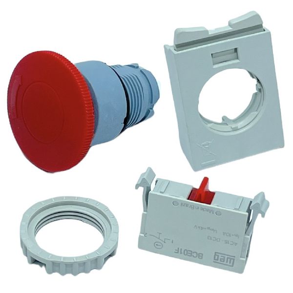 Botão Cogumelo Soco Vermelho (trava/gira Solta) 22mm 1nf Weg