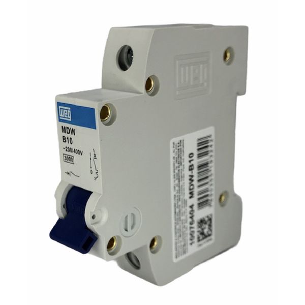 Disjuntor Unipolar Weg Din 10a Curva B 3KA MDW-B10