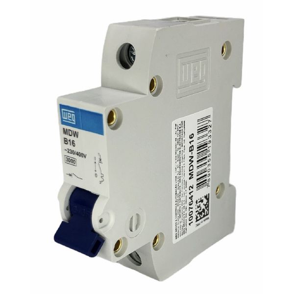 Disjuntor Unipolar Weg Din 16a 3ka Curva B MDW-B16