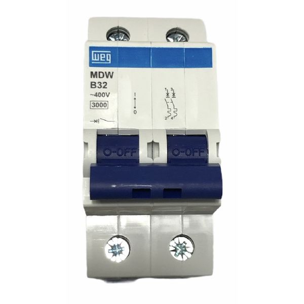 Disjuntor Bipolar Weg Din 32a Curva B 3ka Mdw-b32