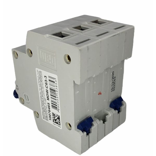 Disjuntor Tripolar Weg Din 63a Curva C 3KA Mdw-c63-3