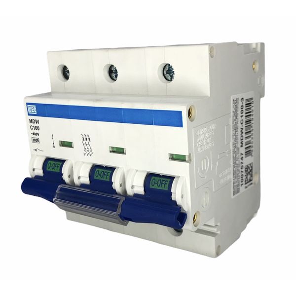 Disjuntor Tripolar Weg Din 100a Curva C 3KA MDW-C100-3