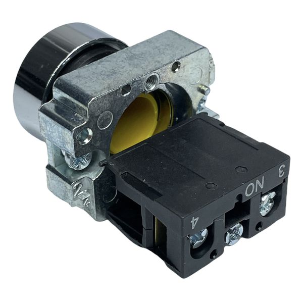 Botão Faceado Metálico Amarelo 22mm 1na LK2BA51 Lukma